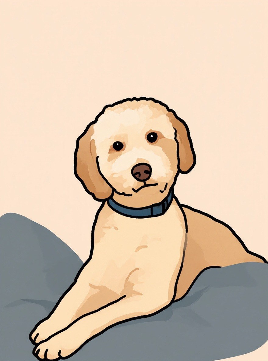 Cream doodle as a clean cartoon illustration
